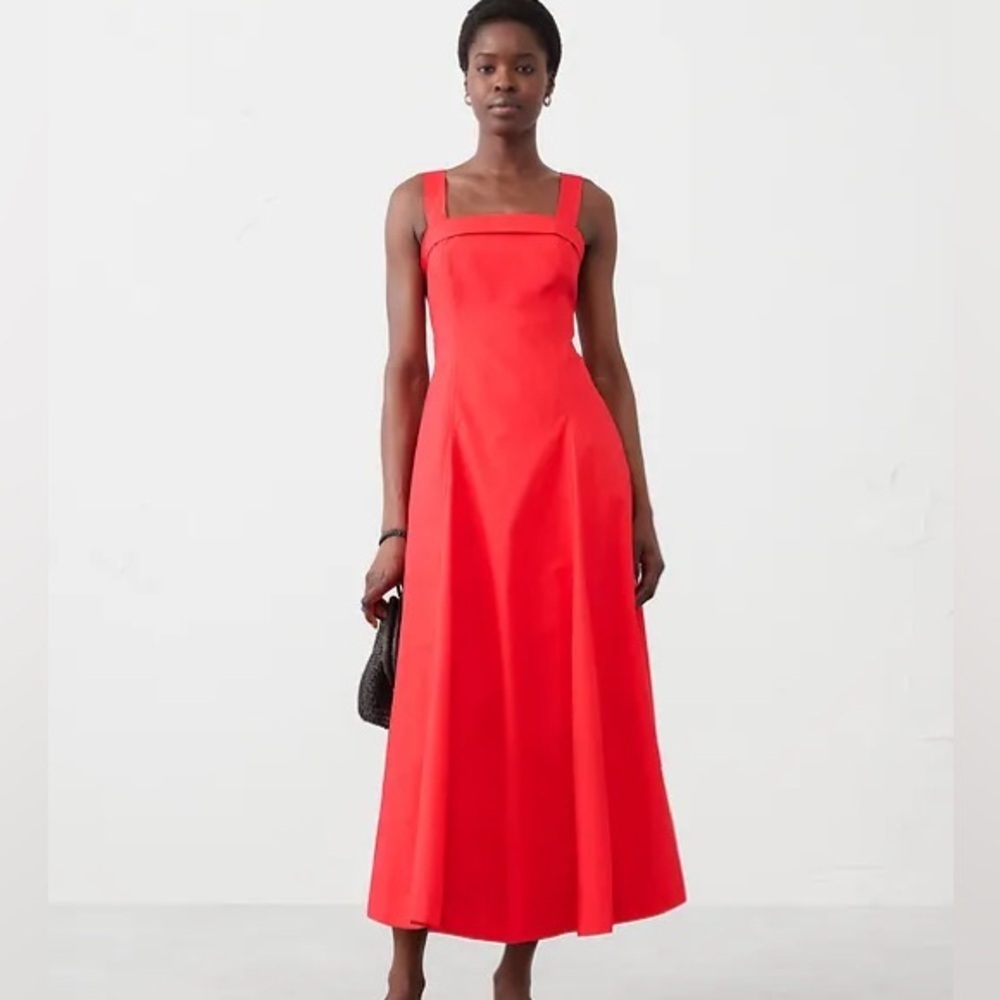 Banana Republic Poplin Cross Back Mido Dress
Size 4